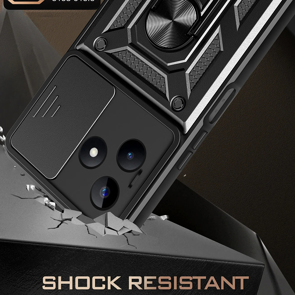 Tok Xiaomi Redmi Note 13 5G-hez, Techsuit, CamShield, Fekete