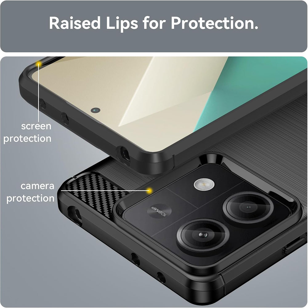 Tok Xiaomi Redmi Note 13 5G-hez, Techsuit, karbon, fekete