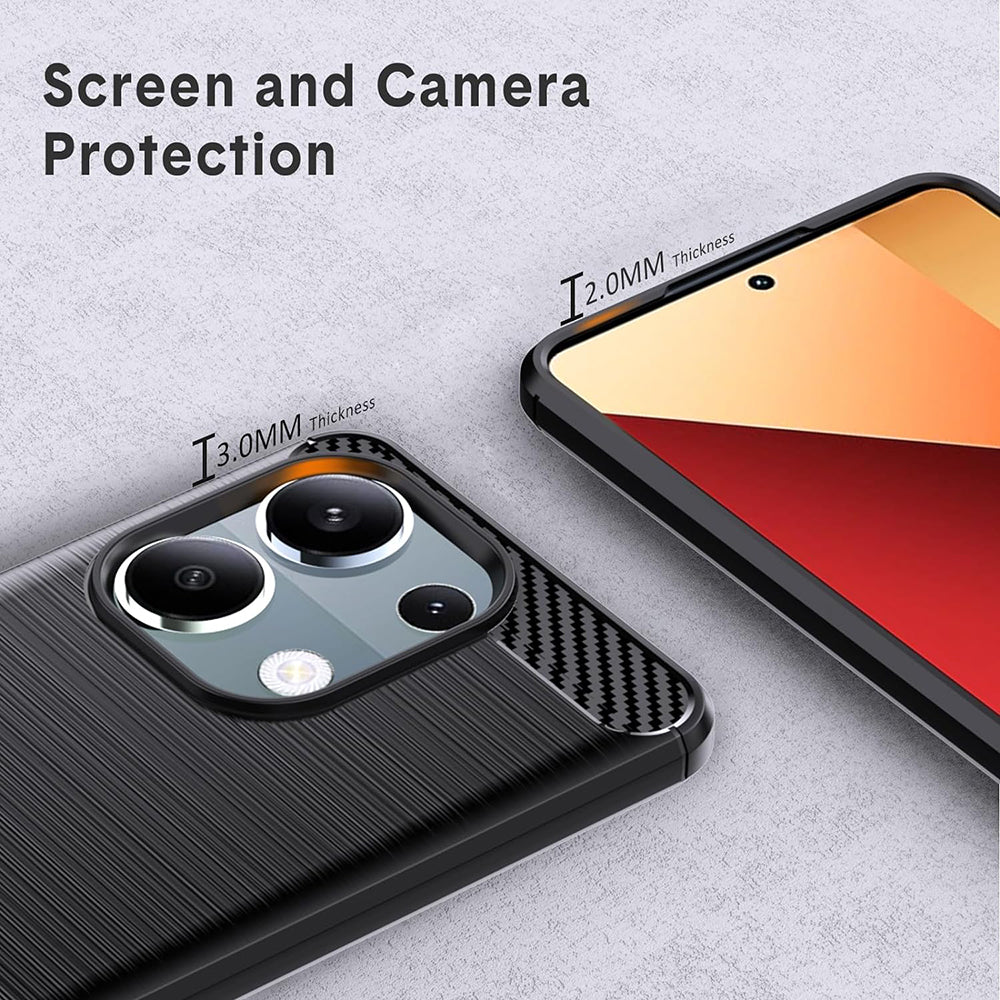 Case for Xiaomi Redmi Note 13 Pro 4G / Poco M6 Pro 4G, Techsuit, Carbon, Black