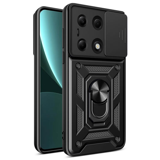 Tok Xiaomi Redmi Note 13 Pro 4G / Poco M6 Pro 4G-hez, Techsuit, CamShield, Fekete