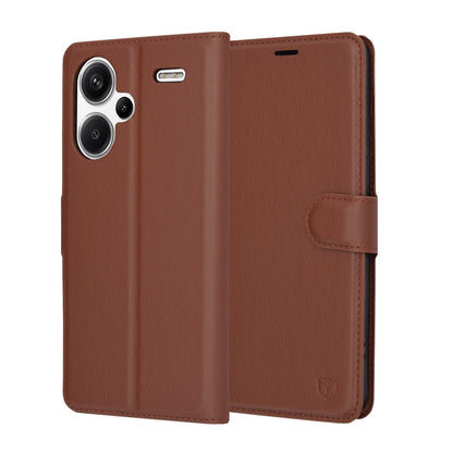 Tok Xiaomi Redmi Note 13 Pro+ készülékhez, Techsuit, bőr folio, barna