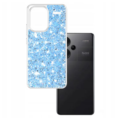 Tok Xiaomi Redmi Note 13 Pro+ készülékhez, Techsuit, Csillogó Csillám, Kék