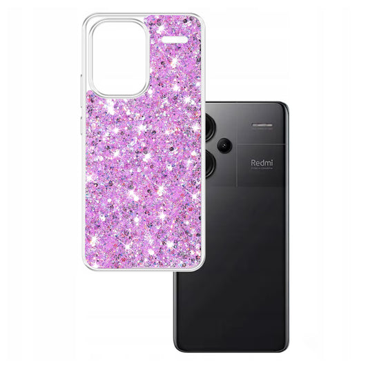 Tok Xiaomi Redmi Note 13 Pro+ készülékhez, Techsuit, Csillogó Csillám, Magenta