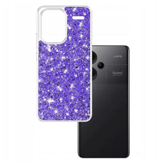 Tok Xiaomi Redmi Note 13 Pro+ készülékhez, Techsuit, Csillogó Csillám, Lila