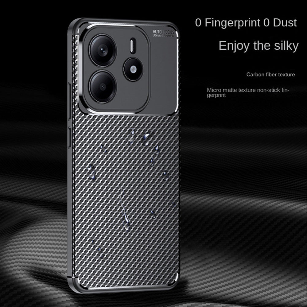 Case for Xiaomi Redmi Note 14 4G (Regional), Techsuit, CarbonFiber, Black