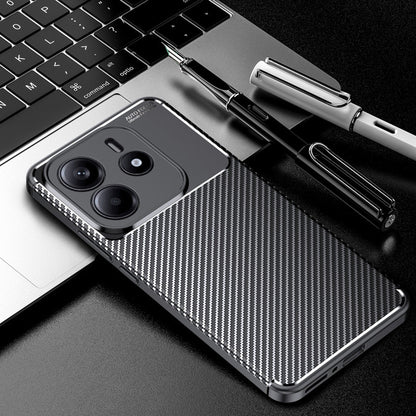 Case for Xiaomi Redmi Note 14 4G (Regional), Techsuit, CarbonFiber, Black