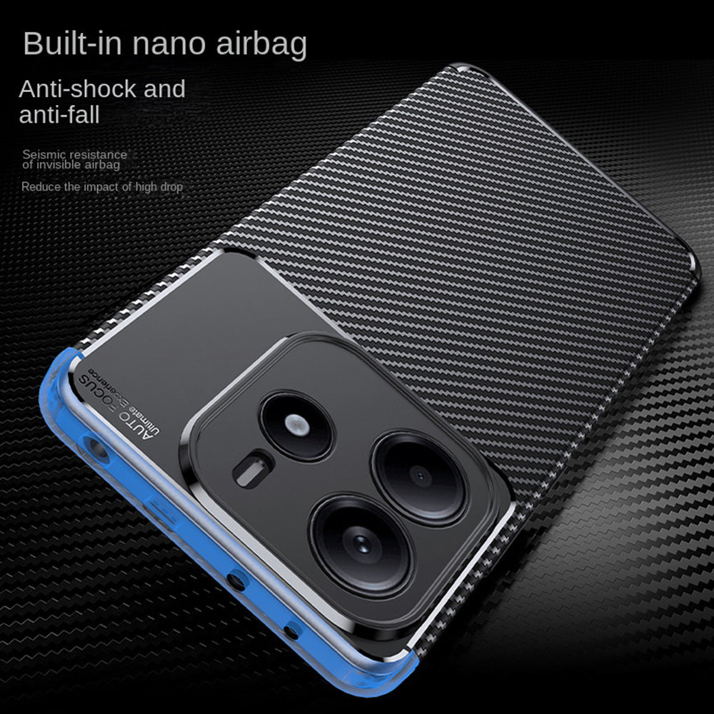 Case for Xiaomi Redmi Note 14 4G (Regional), Techsuit, CarbonFiber, Black