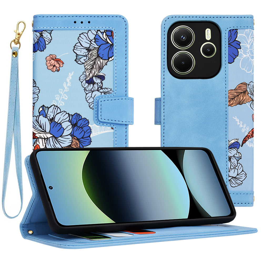 Tok Xiaomi Redmi Note 14 4G (Regionális) számára, Techsuit, FlipCraft, Kék