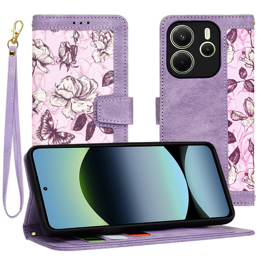 Tok Xiaomi Redmi Note 14 4G (Regionális) számára, Techsuit, FlipCraft, Lila