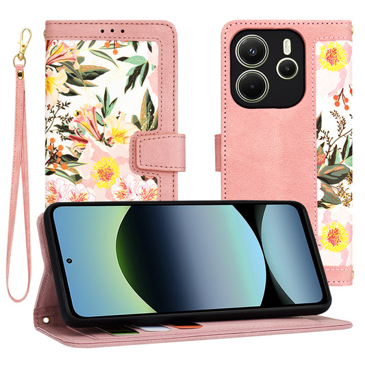 Tok Xiaomi Redmi Note 14 4G (Regionális) számára, Techsuit, FlipCraft, Rózsaszín