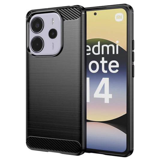 Tok Xiaomi Redmi Note 14 4G (Standard) készülékhez, Techsuit, karbon, fekete