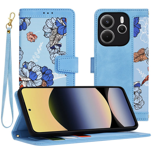 Tok Xiaomi Redmi Note 14 4G (Standard) számára, Techsuit, FlipCraft, Kék