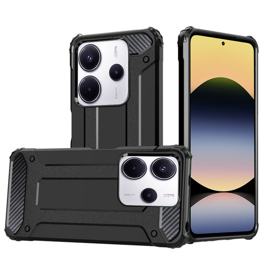 Tok Xiaomi Redmi Note 14 4G (Standard) számára, Techsuit, Hybrid Armor, Fekete