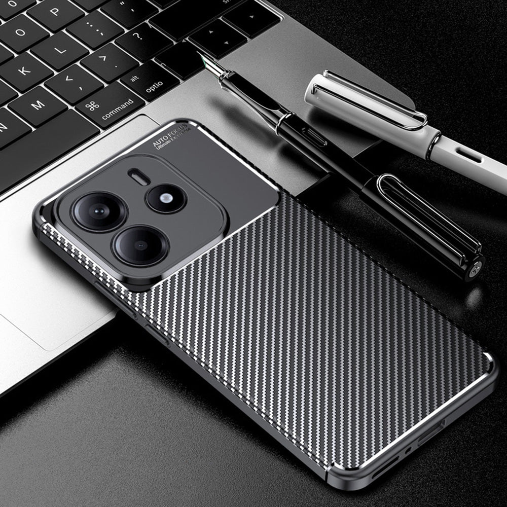 Tok Xiaomi Redmi Note 14 5G-hez, Techsuit, CarbonFiber, Fekete