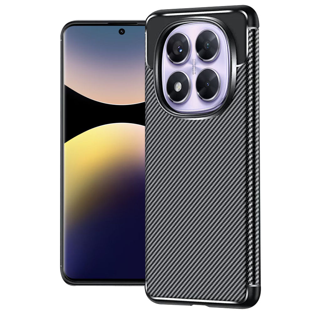 Case for Xiaomi Redmi Note 14 Pro+ 5G / Note 14 Pro 5G / Poco X7, Techsuit, CarbonFiber, Black