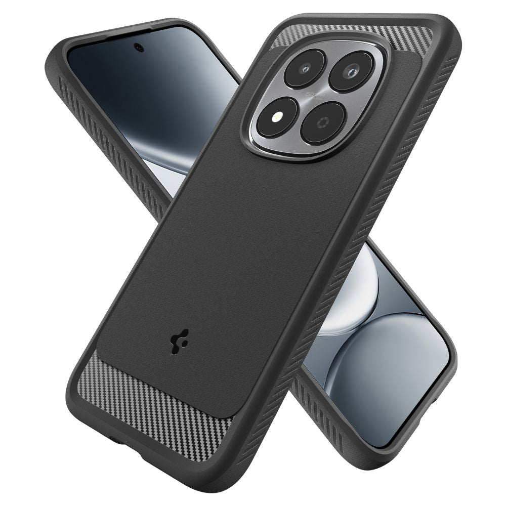 Tok Xiaomi Redmi Note 15 Pro 5G-hez, Spigen, Rugged Armor, Matt Fekete ACS10460