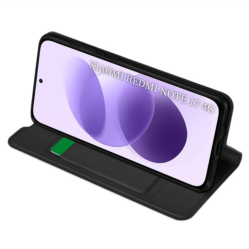 Tok Xiaomi Redmi Note 17 4G / Note 17 5G készülékhez, Techsuit, Magskin Book, fekete