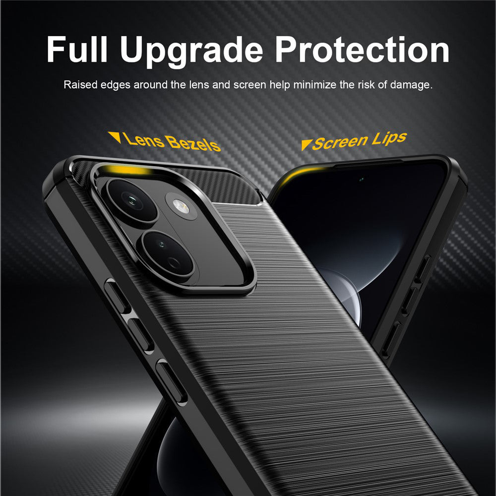 Tok Xiaomi Redmi Note 17 Pro Max-hoz, Techsuit, karbon, fekete