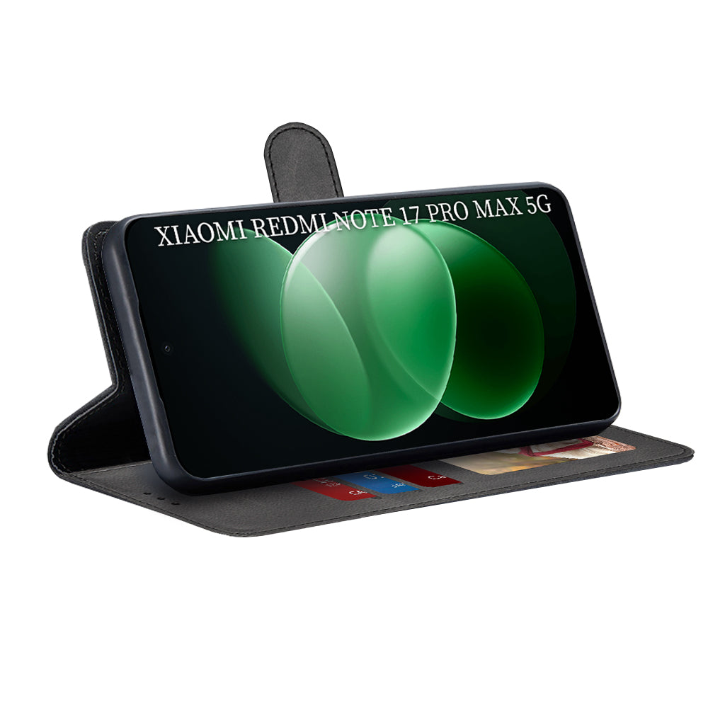 Case for Xiaomi Redmi Note 17 Pro Max, Techsuit, Diary Book, Black