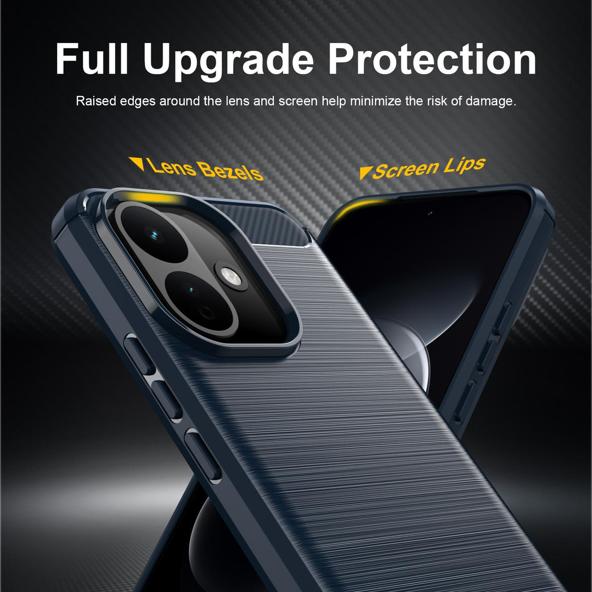 Tok Xiaomi Redmi Note 17 Pro készülékhez, Techsuit, Carbon, kék