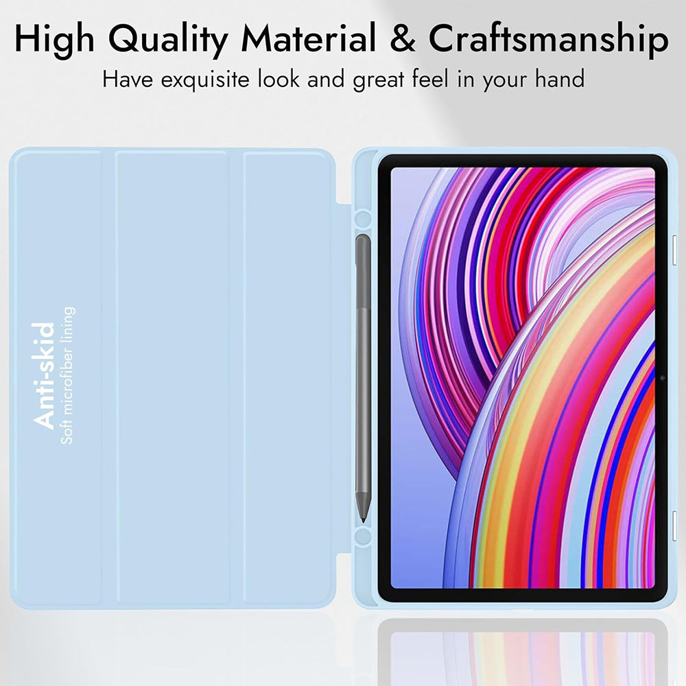 Tok Xiaomi Redmi Pad Pro / Pad / Pad Pro 5G-hez, Techsuit, Flex Trifold, Tengerészkék