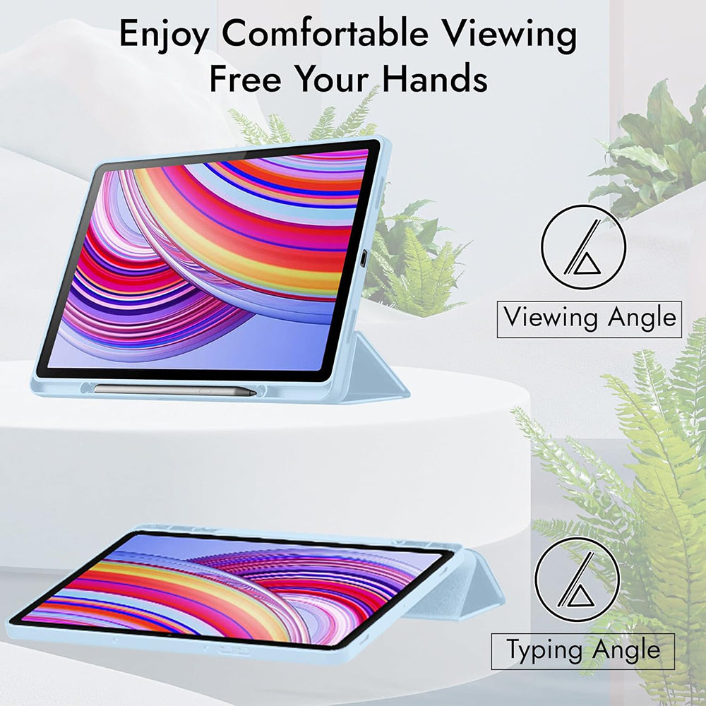 Tok Xiaomi Redmi Pad Pro / Pad / Pad Pro 5G-hez, Techsuit, Flex Trifold, Tengerészkék