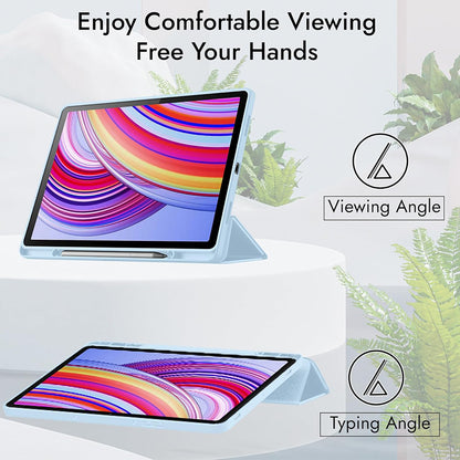 Tok Xiaomi Redmi Pad Pro / Pad / Pad Pro 5G-hez, Techsuit, Flex Trifold, Tengerészkék