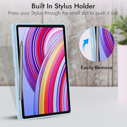 Tok Xiaomi Redmi Pad Pro / Pad / Pad Pro 5G-hez, Techsuit, Flex Trifold, Tengerészkék