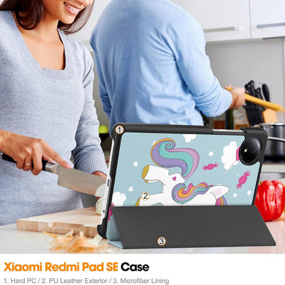 Tok Xiaomi Redmi Pad SE 8.7-hez, Techsuit, FoldPro Unicorn, Többszínű