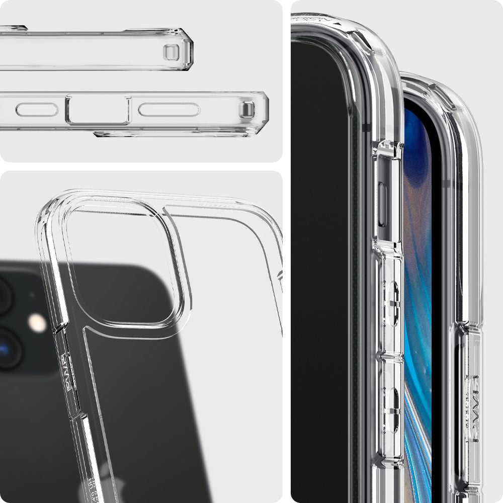 Tok Apple iPhone 12 / 12 Pro készülékhez, Spigen, Ultra Hybrid, Átlátszó ACS01702