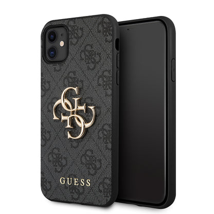 Tok Apple iPhone 11-hez, Guess, 4G Metal Logo, Szürke