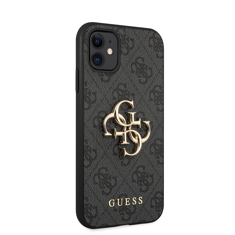 Tok Apple iPhone 11-hez, Guess, 4G Metal Logo, Szürke