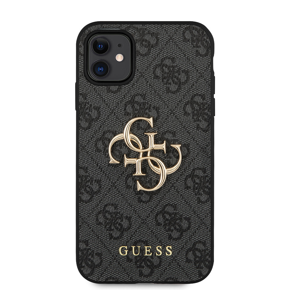 Tok Apple iPhone 11-hez, Guess, 4G Metal Logo, Szürke