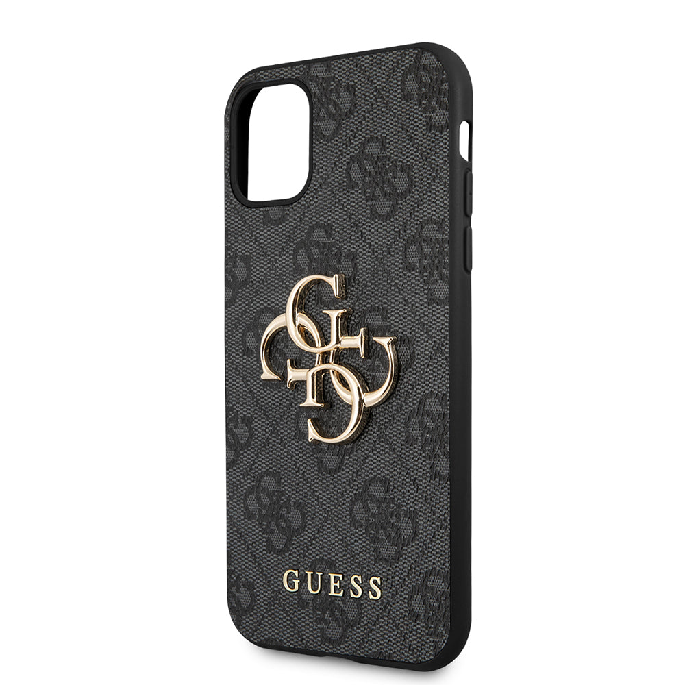 Tok Apple iPhone 11-hez, Guess, 4G Metal Logo, Szürke