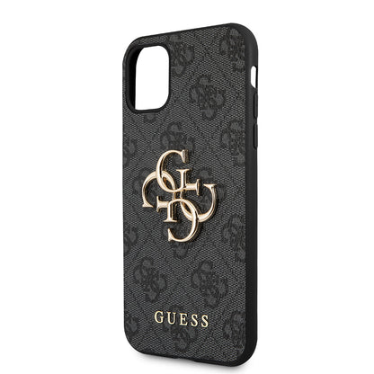 Tok Apple iPhone 11-hez, Guess, 4G Metal Logo, Szürke