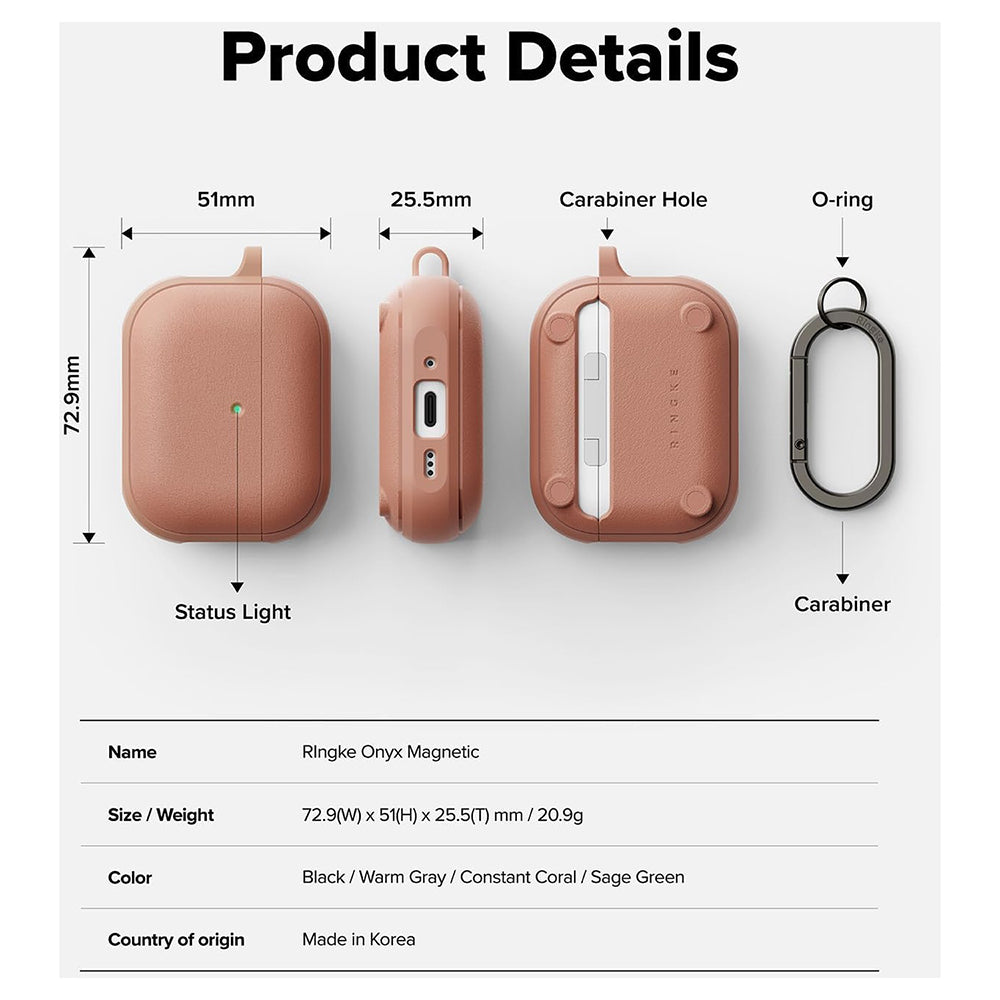 Ringke Onyx mágneses tok Apple AirPods Pro 3-hoz, bronz
