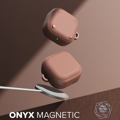 Ringke Onyx mágneses tok Samsung Galaxy Buds4 / Buds4 Pro-hoz, bronz