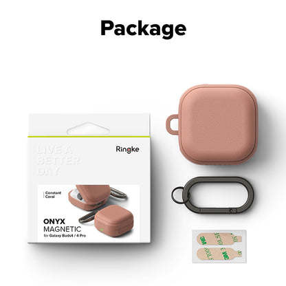 Ringke Onyx mágneses tok Samsung Galaxy Buds4 / Buds4 Pro-hoz, bronz