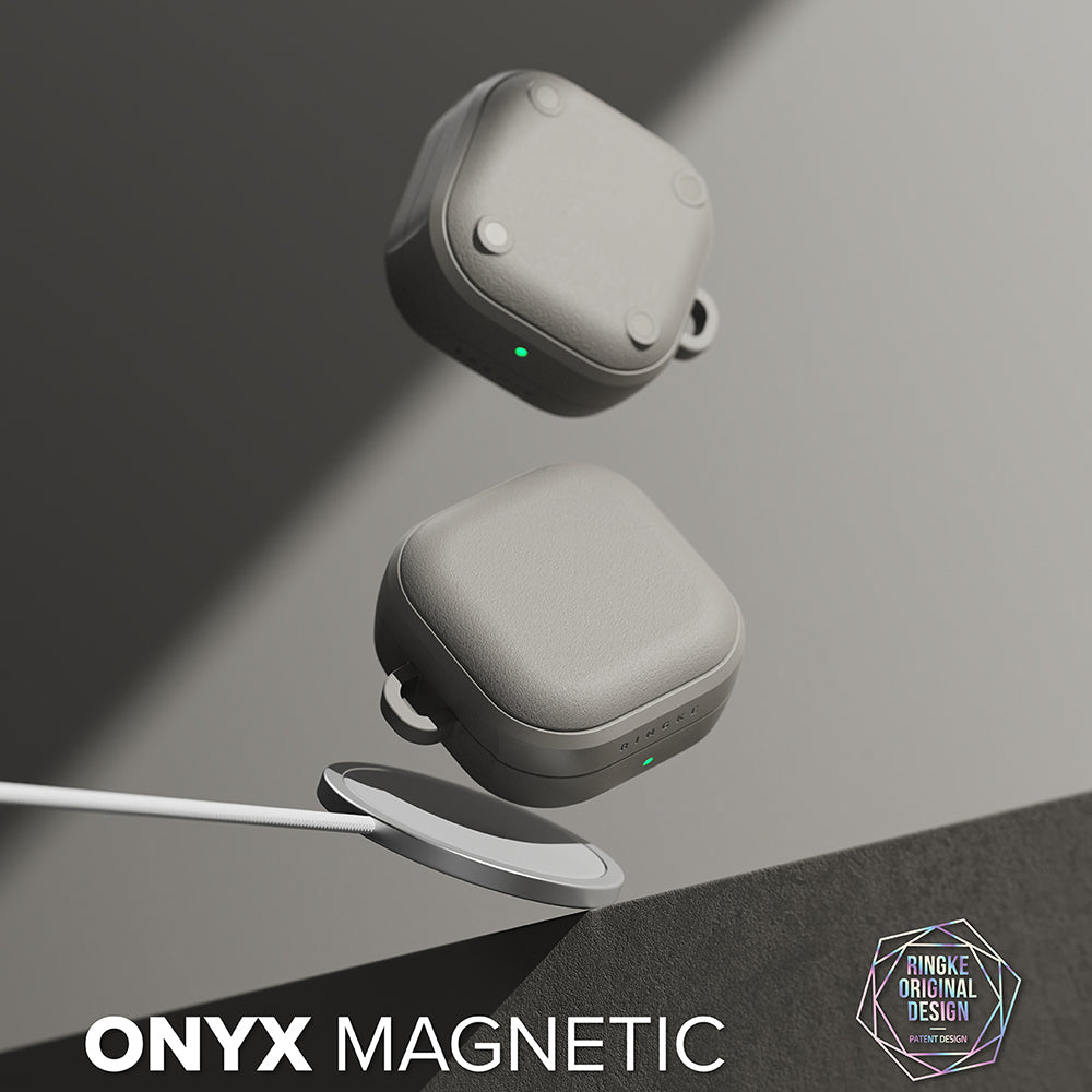 Ringke Onyx Magnetic tok Samsung Galaxy Buds4 / Buds4 Pro-hoz, Szürke