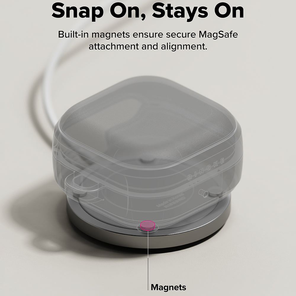 Ringke Onyx Magnetic tok Samsung Galaxy Buds4 / Buds4 Pro-hoz, Szürke