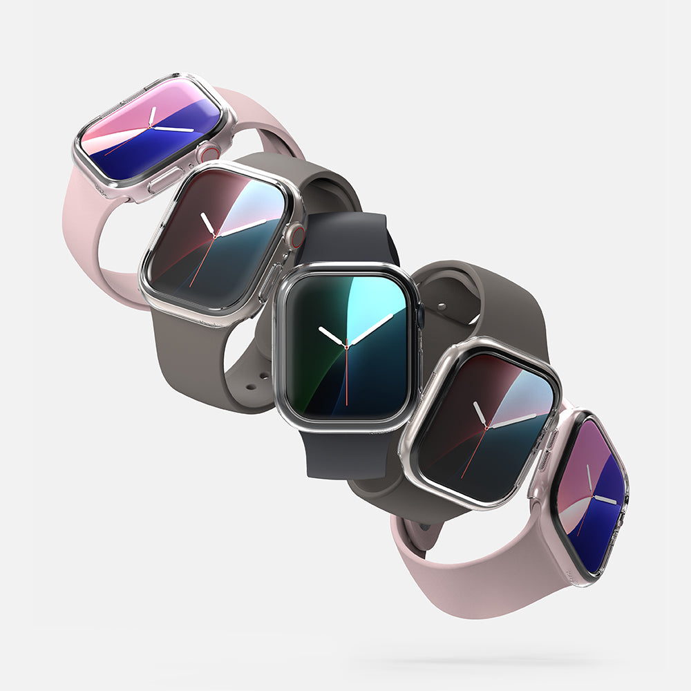 Ringke Slim tok Apple Watch Series 10 / 11 42mm-hez, 2 darabos készlet, matt fekete / átlátszó