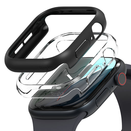 Ringke Slim tok Apple Watch Series 10 / 11 46mm-hez, 2 darabos készlet, Matt fekete / Átlátszó