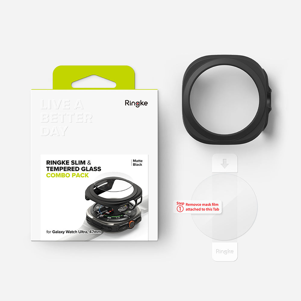 Ringke Slim tok Samsung Galaxy Watch Ultra-hoz, matt fekete