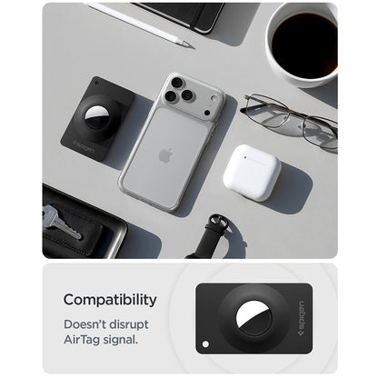 Spigen Air Fit 2 tok Apple AirTag-hez, 2 darabos készlet, Fekete ACS11199