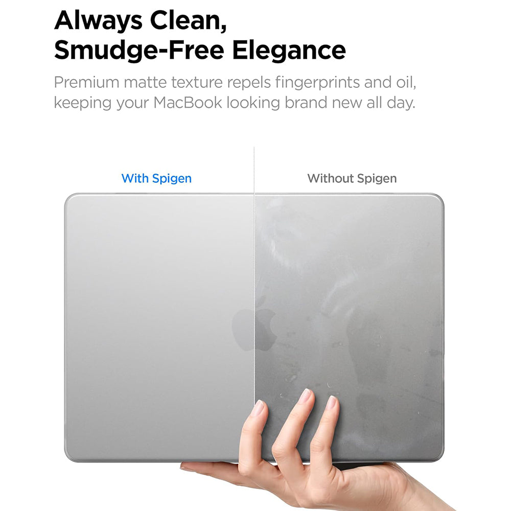 Spigen Airskin tok Apple MacBook Air 13 hüvelykes (2026) / (2025) / (2024) / (2022) számára, áttetsző szatén ACS11530