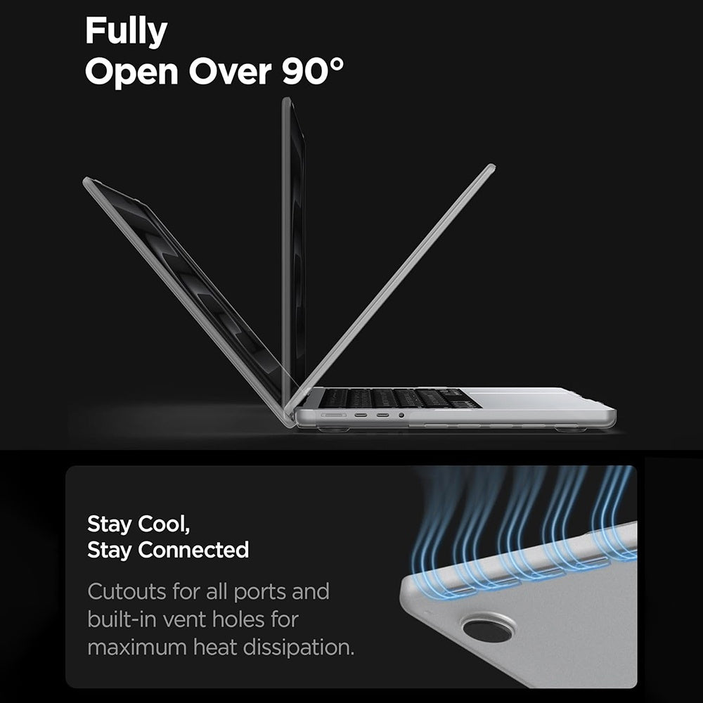 Spigen Airskin tok Apple MacBook Pro 16 hüvelykes (2026) / (2024) / (2023) / (2021), Matt átlátszó ACS11526