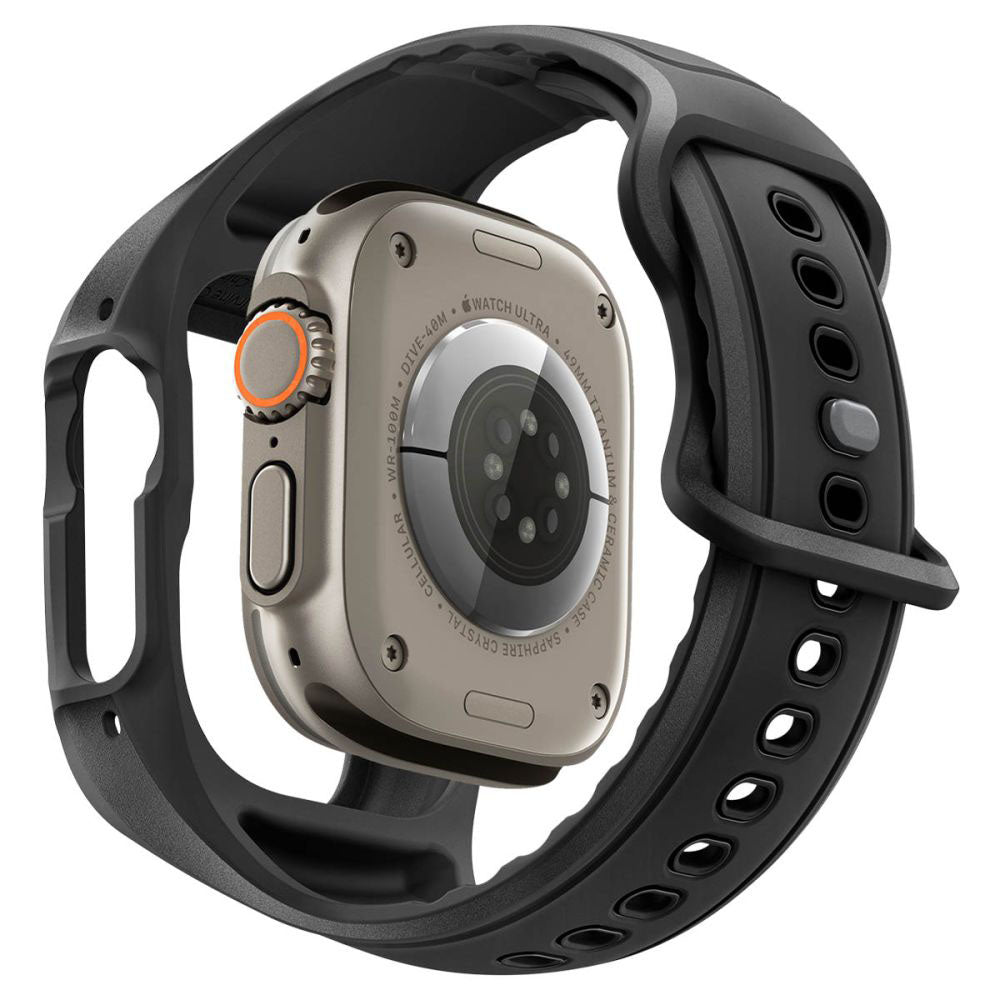Spigen Liquid Air Pro tok képernyővédővel Apple Watch Ultra sorozathoz, matt fekete ACS11416