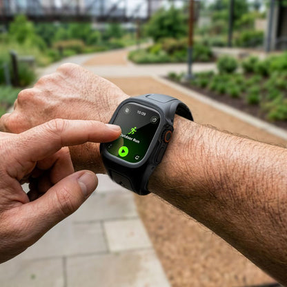 Spigen Liquid Air Pro tok képernyővédővel Apple Watch Ultra sorozathoz, matt fekete ACS11416