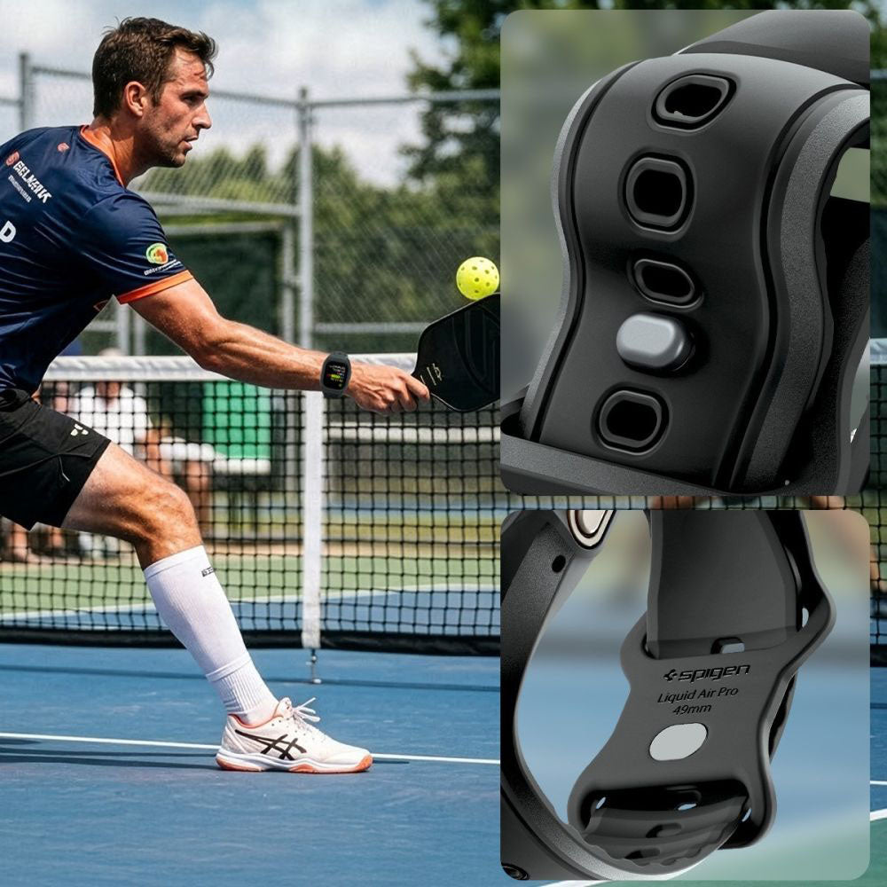 Spigen Liquid Air Pro tok képernyővédővel Apple Watch Ultra sorozathoz, matt fekete ACS11416