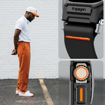 Spigen Lite Fit Pro tok képernyővédővel Apple Watch Ultra sorozathoz, matt fekete ACS11415